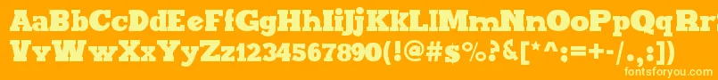 MaxxiSerifBold Font – Yellow Fonts on Orange Background