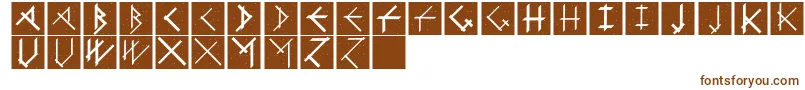 Шрифт CalligimprovisBoldplus – коричневые шрифты на белом фоне