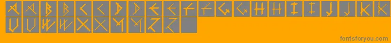 CalligimprovisBoldplus Font – Gray Fonts on Orange Background
