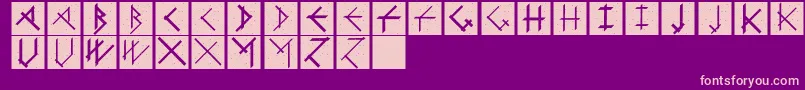 Шрифт CalligimprovisBoldplus – розовые шрифты на фиолетовом фоне
