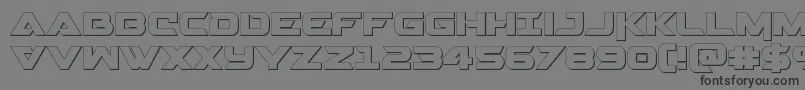 Gemina23D Font – Black Fonts on Gray Background