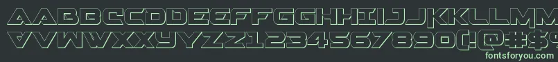 Gemina23D Font – Green Fonts on Black Background