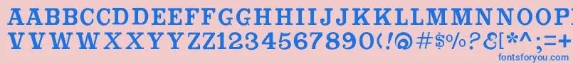 Cabbagetownsmcapsstd Font – Blue Fonts on Pink Background