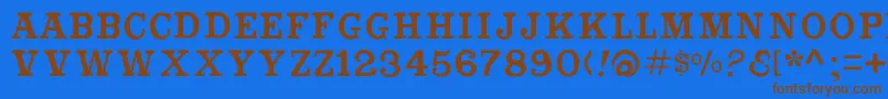 Cabbagetownsmcapsstd Font – Brown Fonts on Blue Background