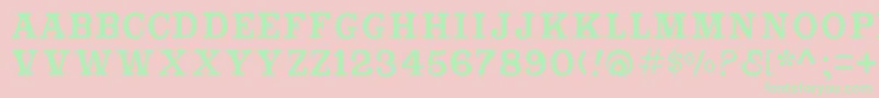 Cabbagetownsmcapsstd Font – Green Fonts on Pink Background