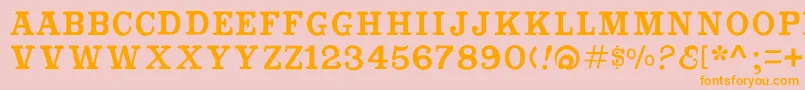 Cabbagetownsmcapsstd Font – Orange Fonts on Pink Background