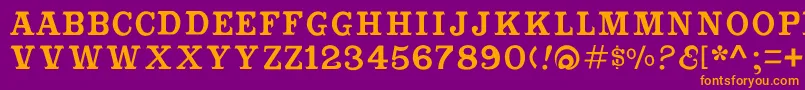 Cabbagetownsmcapsstd Font – Orange Fonts on Purple Background