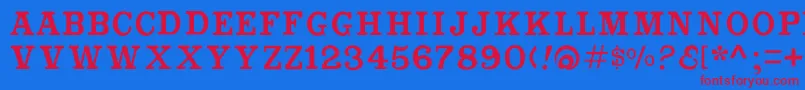 Cabbagetownsmcapsstd Font – Red Fonts on Blue Background