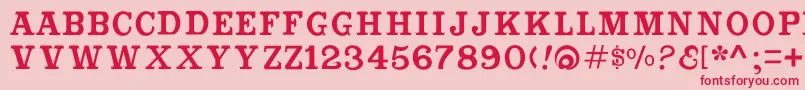 Cabbagetownsmcapsstd Font – Red Fonts on Pink Background