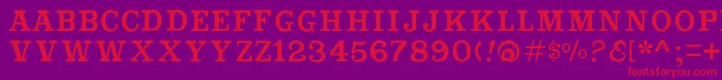 Cabbagetownsmcapsstd Font – Red Fonts on Purple Background