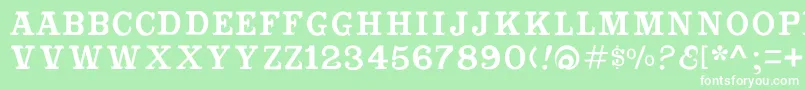 Cabbagetownsmcapsstd Font – White Fonts on Green Background