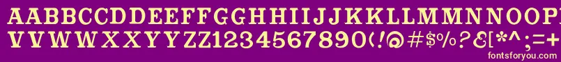 Cabbagetownsmcapsstd Font – Yellow Fonts on Purple Background