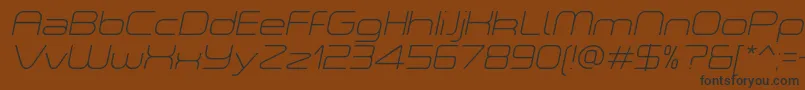 ASpaceThinItalicDemo Font – Black Fonts on Brown Background