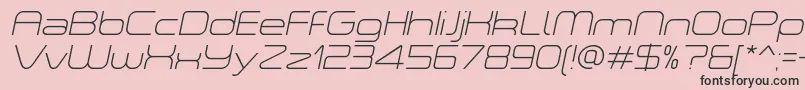 ASpaceThinItalicDemo Font – Black Fonts on Pink Background