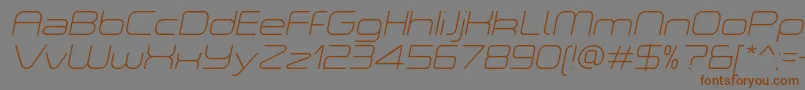 ASpaceThinItalicDemo Font – Brown Fonts on Gray Background
