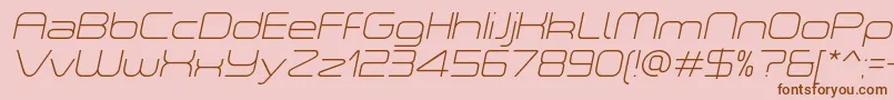 Police ASpaceThinItalicDemo – polices brunes sur fond rose