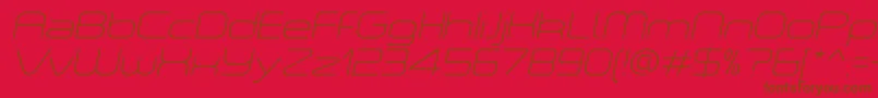 ASpaceThinItalicDemo Font – Brown Fonts on Red Background