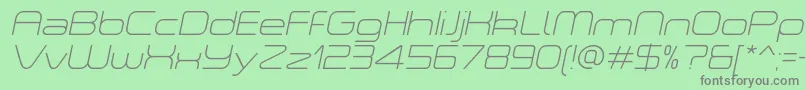 ASpaceThinItalicDemo Font – Gray Fonts on Green Background