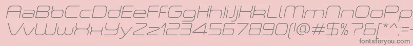ASpaceThinItalicDemo Font – Gray Fonts on Pink Background