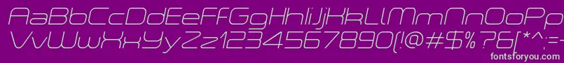 fuente ASpaceThinItalicDemo – Fuentes Verdes Sobre Fondo Morado
