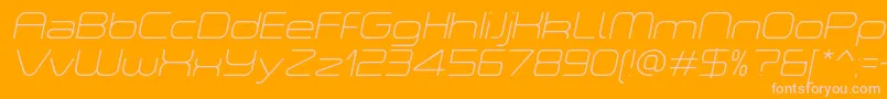 ASpaceThinItalicDemo Font – Pink Fonts on Orange Background