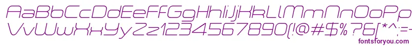 ASpaceThinItalicDemo Font – Purple Fonts on White Background