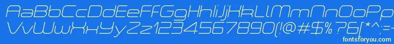 fuente ASpaceThinItalicDemo – Fuentes Amarillas Sobre Fondo Azul