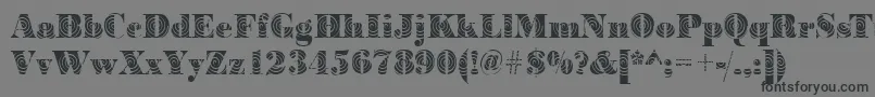 フォントBodoniwindingRegular – 黒い文字の灰色の背景