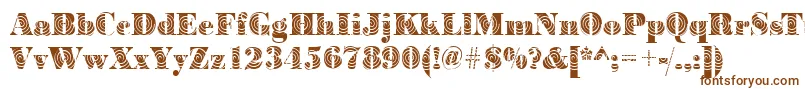 BodoniwindingRegular Font – Brown Fonts on White Background