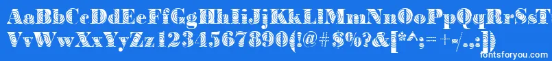 BodoniwindingRegular Font – White Fonts on Blue Background