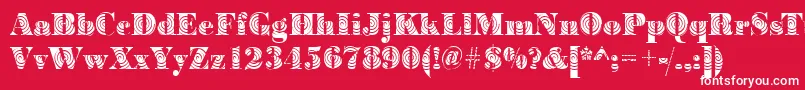 BodoniwindingRegular Font – White Fonts on Red Background