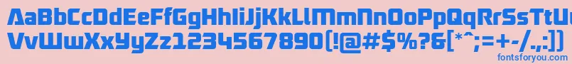 RobofanFree Font – Blue Fonts on Pink Background