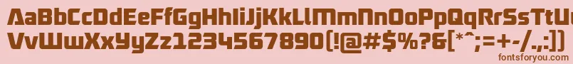 RobofanFree Font – Brown Fonts on Pink Background