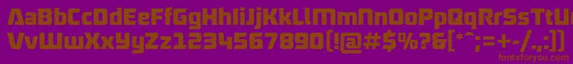 RobofanFree Font – Brown Fonts on Purple Background