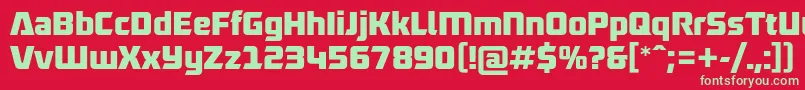 RobofanFree Font – Green Fonts on Red Background