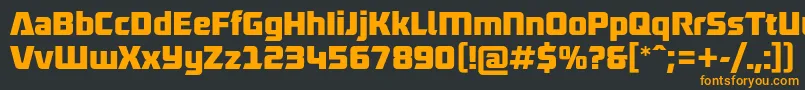 RobofanFree Font – Orange Fonts on Black Background