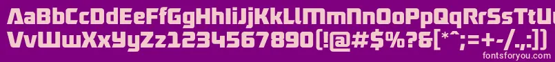 RobofanFree Font – Pink Fonts on Purple Background