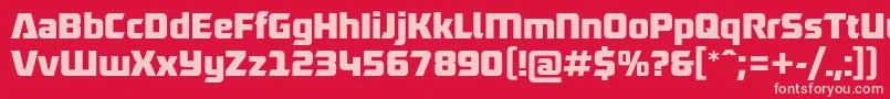 RobofanFree Font – Pink Fonts on Red Background