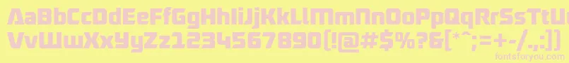 RobofanFree Font – Pink Fonts on Yellow Background