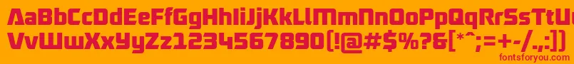 RobofanFree Font – Red Fonts on Orange Background