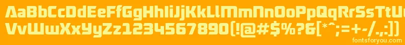 Шрифт RobofanFree – жёлтые шрифты на оранжевом фоне