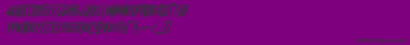 フォントMonsteramacondital – 紫の背景に黒い文字