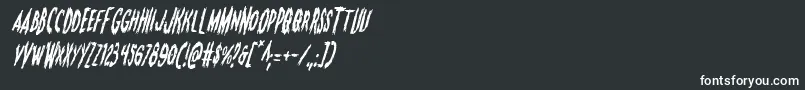 Monsteramacondital Font – White Fonts on Black Background