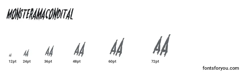 Monsteramacondital Font Sizes