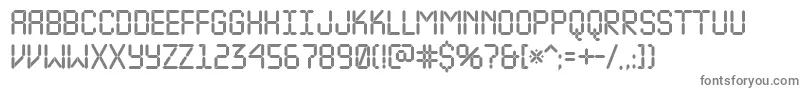 ALcdnova-fontti – harmaat kirjasimet valkoisella taustalla