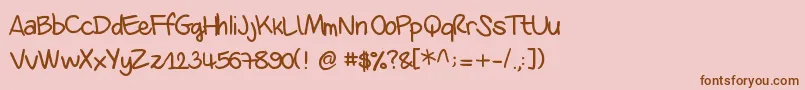 Подробнее о шрифте Danila Шрифт Danila – коричневые шрифты на розовом фоне