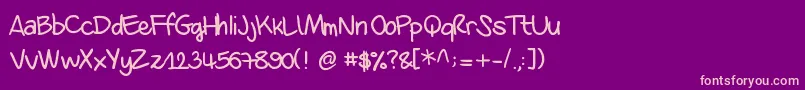 Danila Font – Pink Fonts on Purple Background