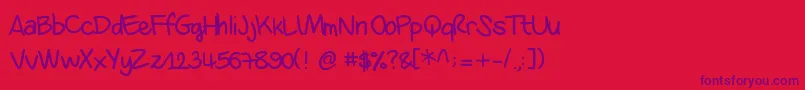 Danila Font – Purple Fonts on Red Background