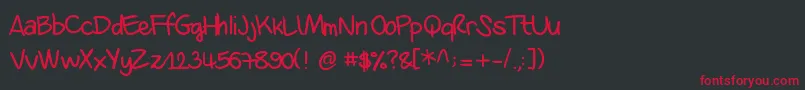 Danila Font – Red Fonts on Black Background