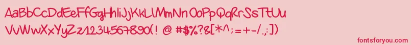 Danila Font – Red Fonts on Pink Background